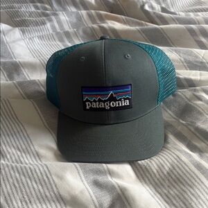 Patagonia Teal and Gray Cap
